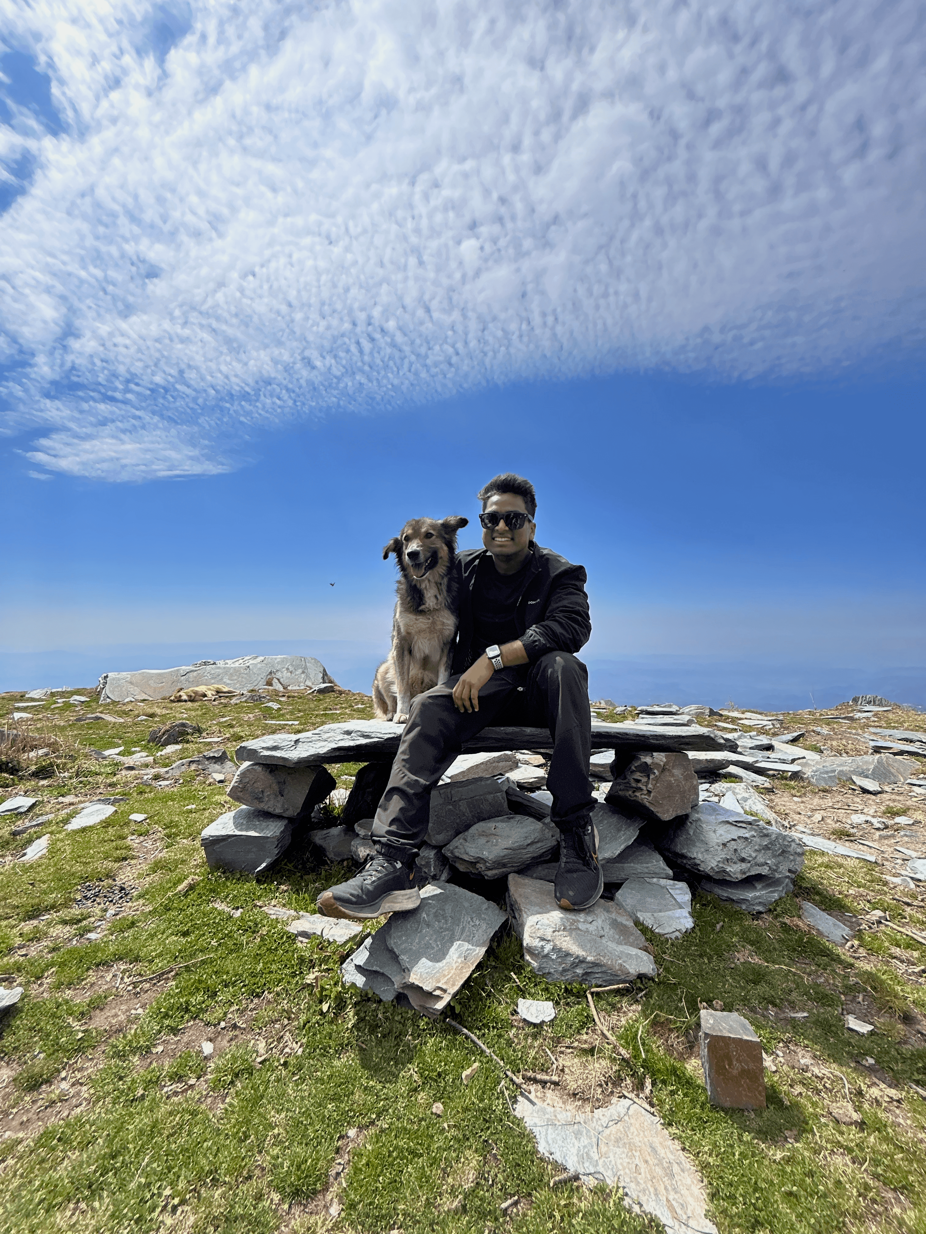 Hiking with dog